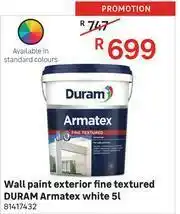 Leroy Merlin Duram 5L Armatex White Fine Textured Wall Paint (Exterior) offer