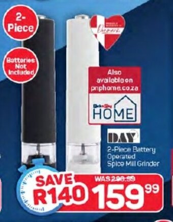 Pick n Pay 2-Piece Battery Operated Spice Mill Grinder offer