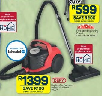 Pick n Pay DEFY Bagless Red Vacuum -Model VC32801R offer