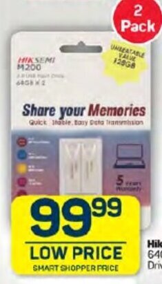 Pick n Pay Hikvision 64GB Flash Drives 2-Pack offer