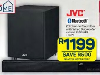 Pick n Pay JVC Bluetooth 2.1 Channel Sound bar with Wired Subwoofer offer