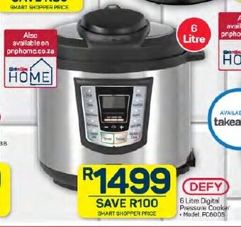 Pick n Pay DEFY 6 Litre Digital Pressure Cooker offer