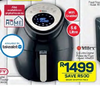 Pick n Pay Milex 5.6 Litre Digital Power Air Fryer offer