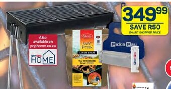 Pick n Pay Metalix Braai Combo -1x Metalix Large Braai, 1x2kg Briquettes, 1x Braai Fan, 1x Firelighter, 1x Lighter offer