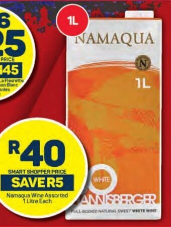 Namaqua Wine Assorted 1 Litre Each