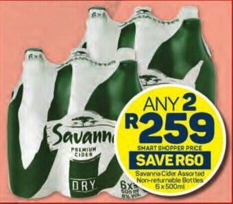 Pick n Pay Savanna Cider Assorted Non-returnable Bottles 6x500ml offer