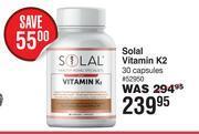 Dis-Chem Solal vitamin k2 30 capsules offer