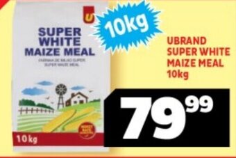 UBRAND SUPER WHITE MAIZE MEAL 10kg