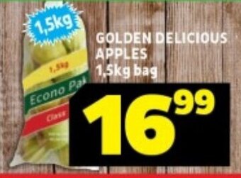 Usave GOLDEN DELICIOUS APPLES 1,5kg bag offer