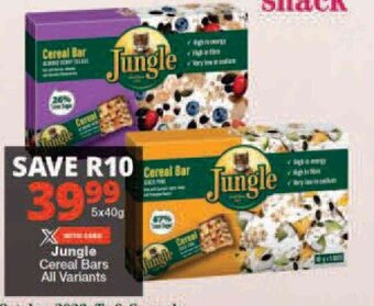 Checkers Jungle Cereal Bars All Variants offer