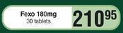 Dis-Chem Fexo 180mg 30 tablets offer