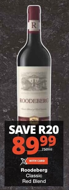 Checkers Roodeberg Classic Red Blend offer