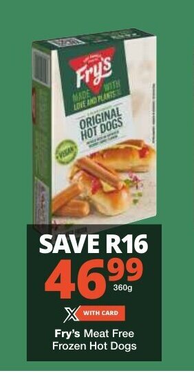Checkers Fry's Meat Free Frozen Hot Dogs offer