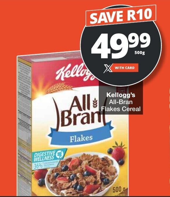 Kellogg's AllBran Flakes Cereal offer at Checkers
