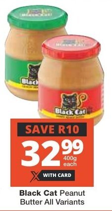 Checkers Black Cat Peanut Butter All Variants offer