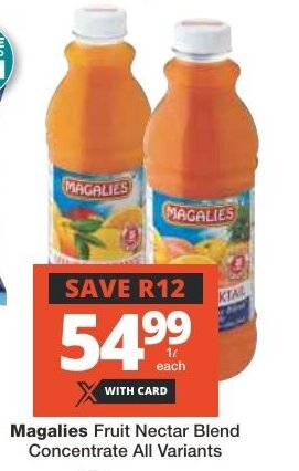 Checkers Magalies Fruit Nectar Blend Concentrate All Variants offer