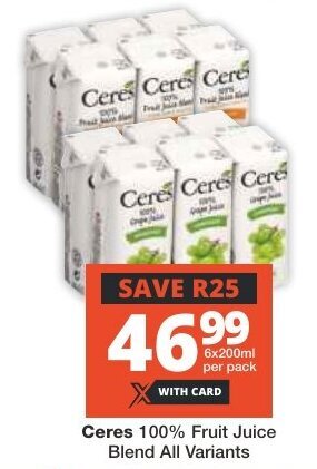 Ceres 100% Fruit Juice Blend All Variants