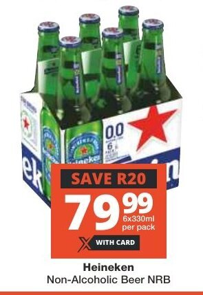 Checkers Heineken Non-Alcoholic Beer NRB offer