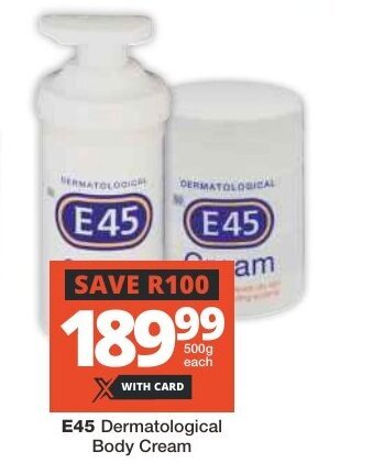 Checkers E45 Dermatological Body Cream offer