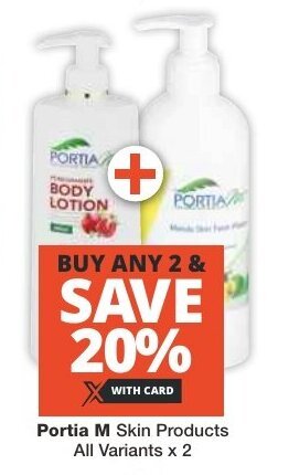 Checkers Portia M Skin Products All Variants x 2 offer