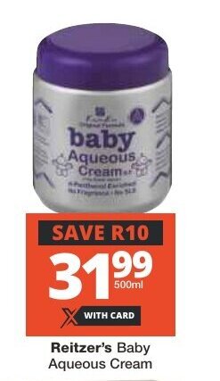 Checkers Reitzer's Baby Aqueous Cream offer