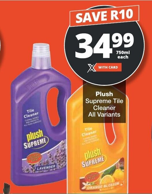 Plush Supreme Tile Cleaner All Variants offer at Checkers