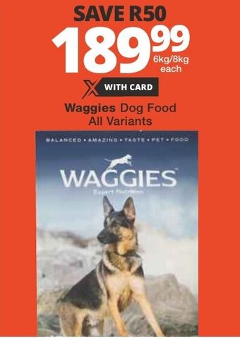 Waggies Dog Food All Variants