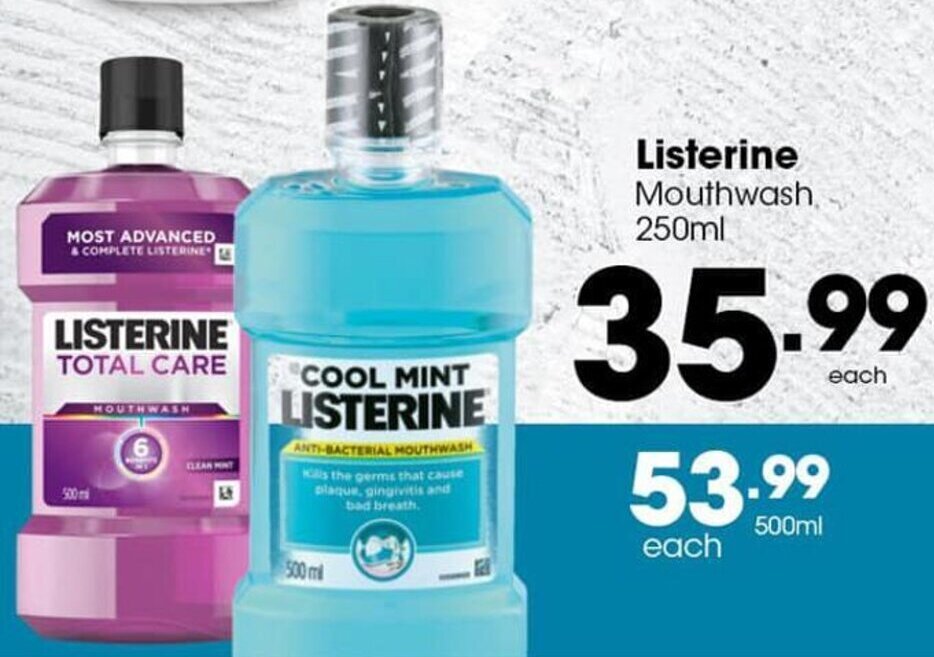 Listerine Mouthwash 250ml offer at Super Save