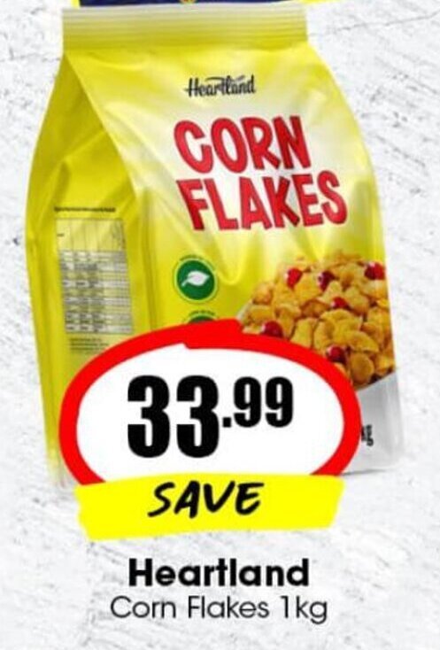 Heartland Corn Flakes 1kg offer at Super Save