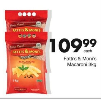 Save Hyper Fatti's & Moni's Macaroni 3kg offer