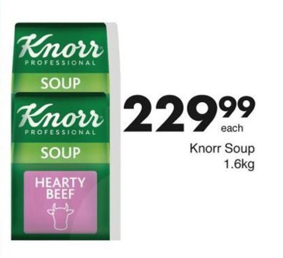 Knorr Soup 1.6kg offer at Save Hyper