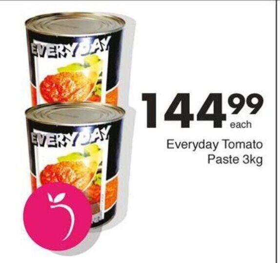Everyday Tomato Paste 3kg offer at Save Hyper