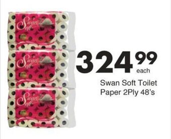Save Hyper Swan Soft Toilet Paper 2Ply 48's offer