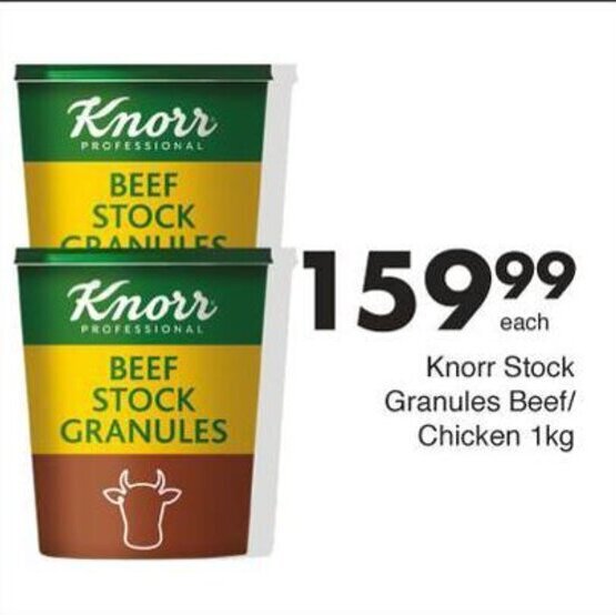 Knorr Stock Granules Beef/ Chicken 1kg offer at Save Hyper