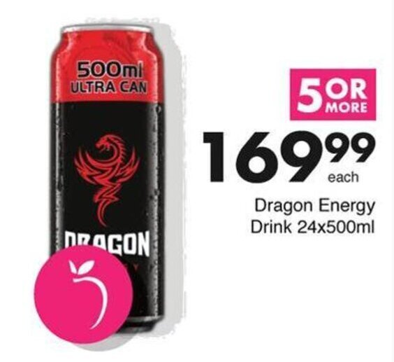 Dragon Energy Drink 24x500ml offer at Save Hyper