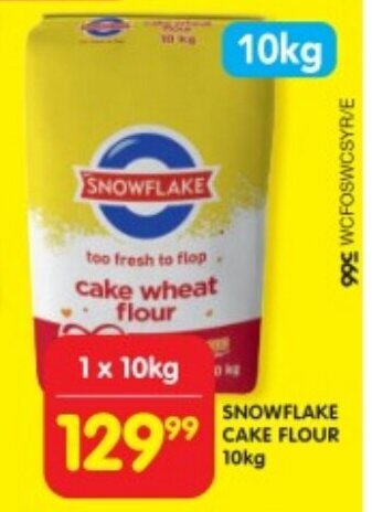 Shoprite SNOWFLAKE CAKE FLOUR 10kg offer