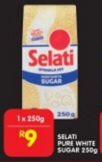 Shoprite SELATI PURE WHITE SUGAR 250g offer