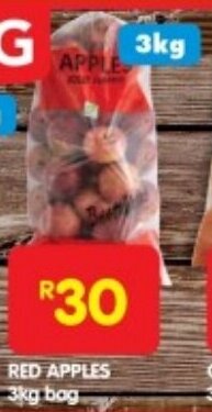 Shoprite RED APPLES 3kg bag offer