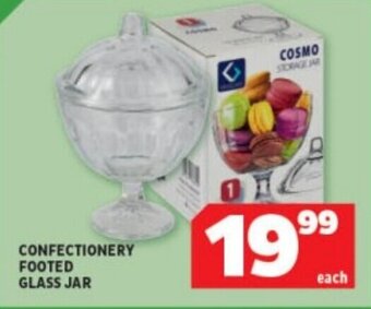 CONFECTIONERY FOOTED GLASS JAR