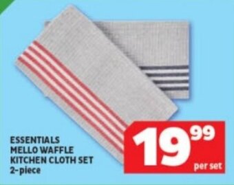 Usave ESSENTIALS MELLO WAFFLE KITCHEN CLOTH SET 2-piece offer