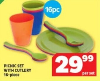 PICNIC SET WITH CUTLERY 16-piece
