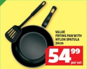 Usave VALUE FRYING PAN WITH NYLON SPATULA 24cm offer
