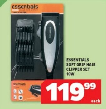 Usave ESSENTIALS SOFT GRIP HAIR CLIPPER SET 10W offer