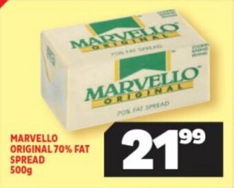 Usave MARVELLO ORIGINAL 70% FAT SPREAD 500g offer