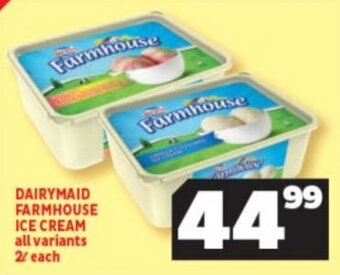 DAIRYMAID FARMHOUSE ICE CREAM all variants 2L each