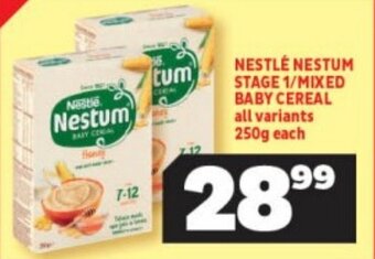 Usave NESTLÉ NESTUM STAGE 1/MIXED BABY CEREAL all variants 250g each offer