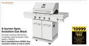 Builders Warehouse Megamaster 4 burner apex evolution gas braai offer