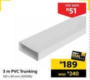 Builders Warehouse 3m pvc trunking 100 x 40mm offer