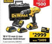 Builders Warehouse Dewalt 18v 13mm li-ion hammer drill driver offer