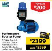 Builders Warehouse Max performance booster pump offer